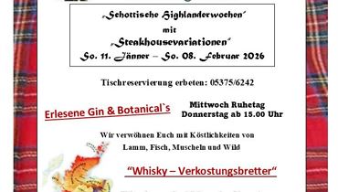 Schottische Wochen im Gasthof Erzherzog Rainer